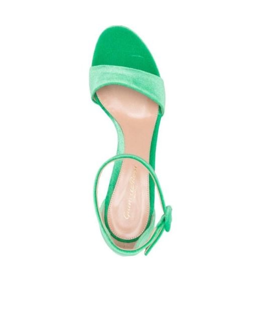 Gianvito Rossi Green Holly 125Mm Chenille Sandals