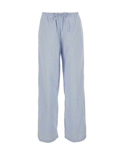 DUNST Blue Pajama String Check Pants