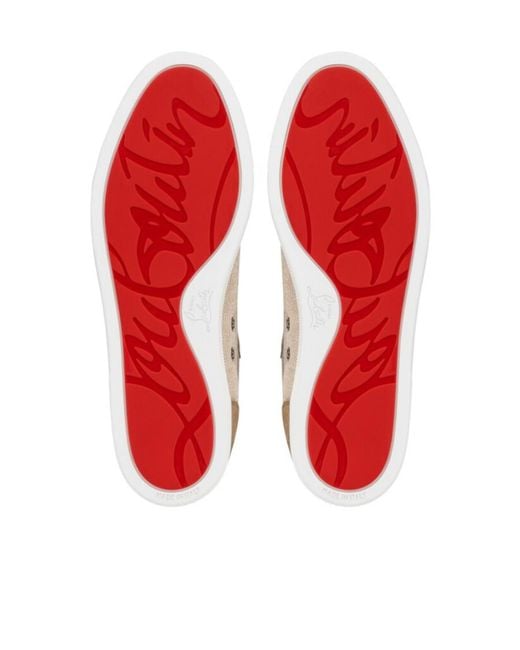 Christian Louboutin Brown Fav Fique A Vontade Low-Top Casual Sneakers for men