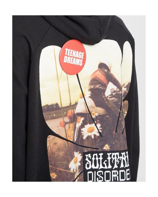Raf Simons Black Teenage Dreams Hoodie for men