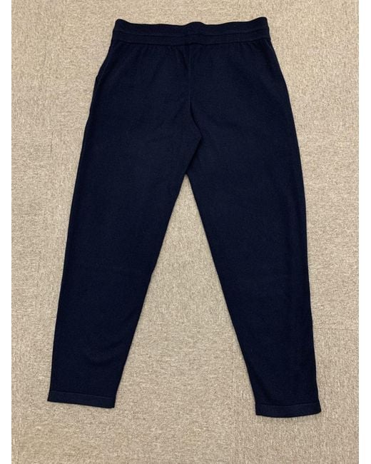 Loro Piana Blue Drawstring Knitted Pants for men
