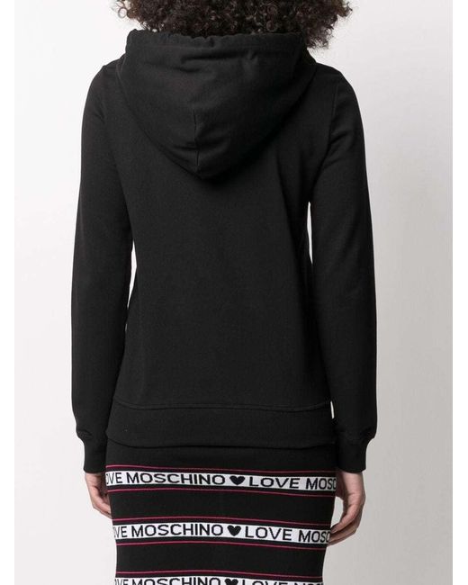Moschino Black Logo Printed Zipper Casual Jacket