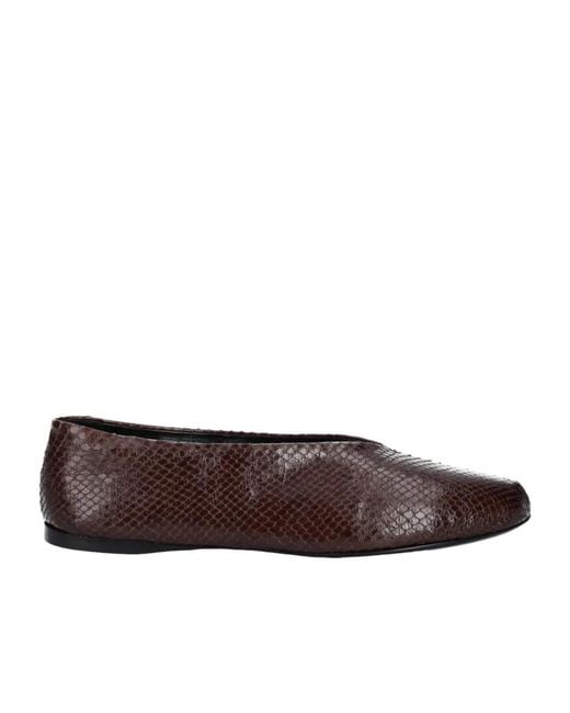 Proenza Schouler Brown Leather Ballerina Shoes