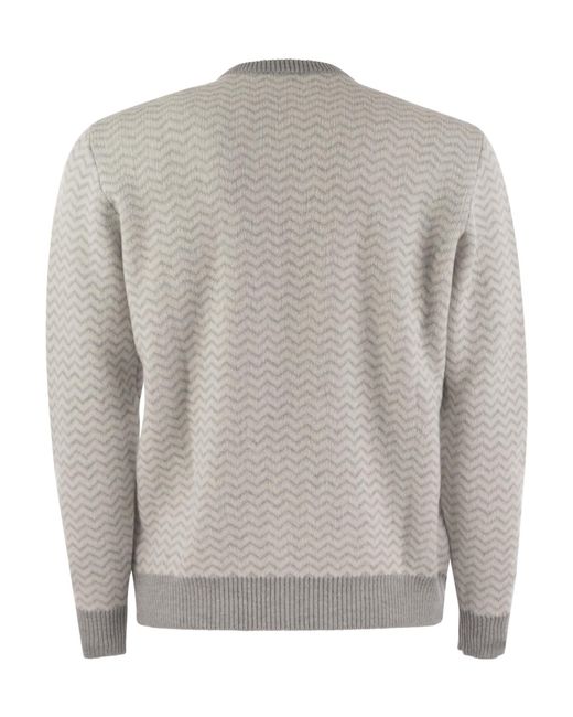 Kiton Gray Magic Cashmere Choker for men