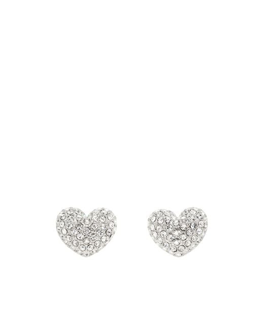 Marc Jacobs White Logo Stud Earrings