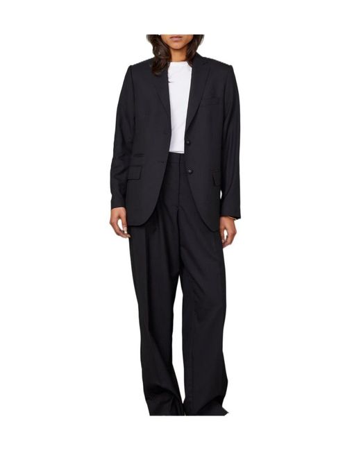 Officine Generale Black Long-Sleeve Blazer