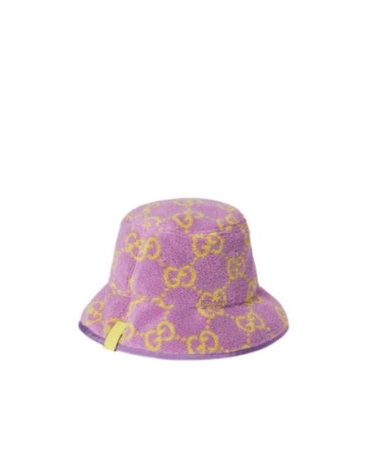 Gucci Pink Gg Jacquard Fisherman Hat