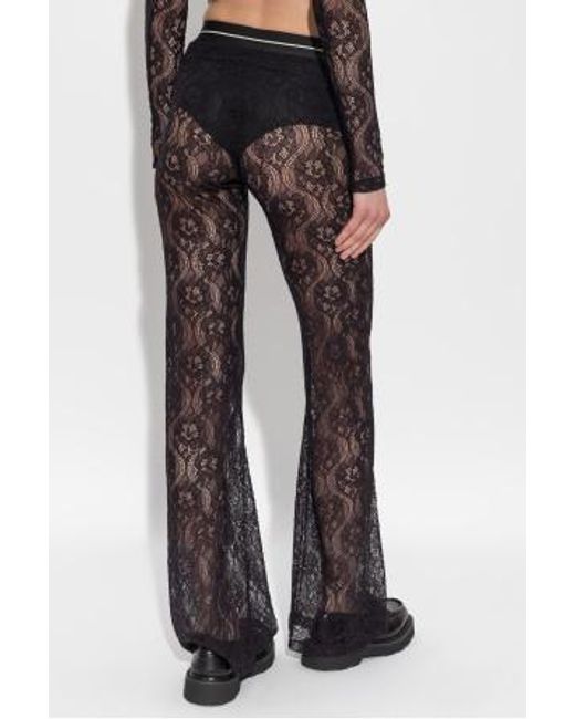 Palm Angels Blue Elastic Waist Casual Pants