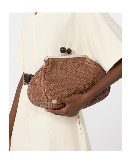 Weekend by Maxmara Brown Letter Detail Shoulder Bag
