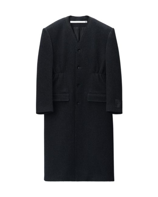 Alexander Wang Black Collarless Coat
