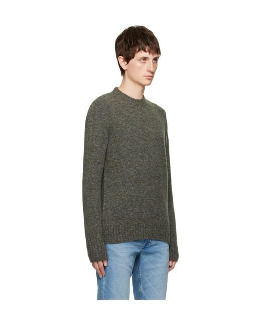 A.P.C. Gray Crew-Neck Sweater for men