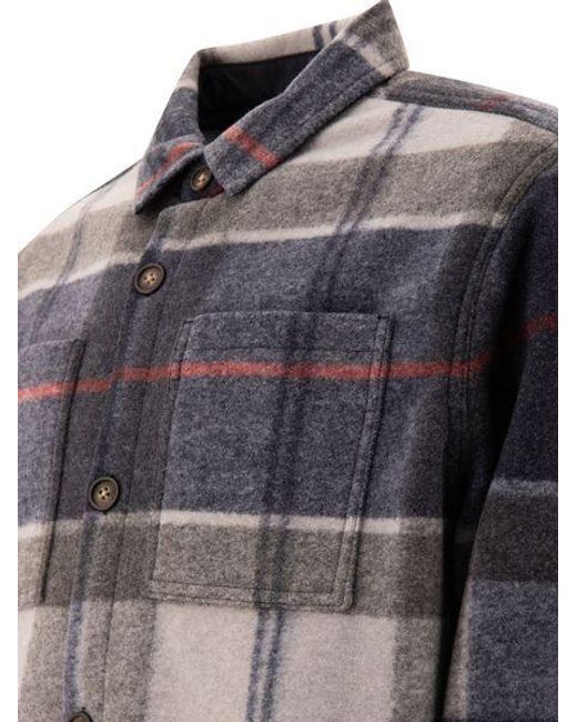 Barbour Black Checked Long-Sleeved Overshirt for men