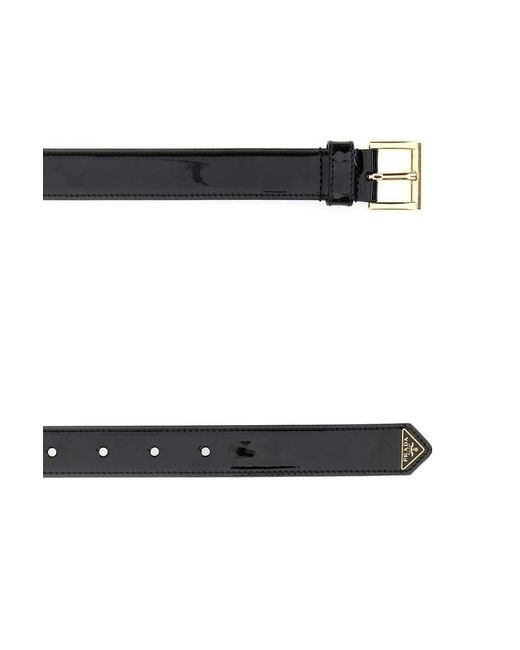 Prada White Logo-Plaque Belt