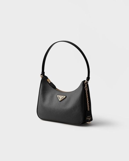 Prada Black Re-Edition 2005 Saffiano Leather Mini-Bag