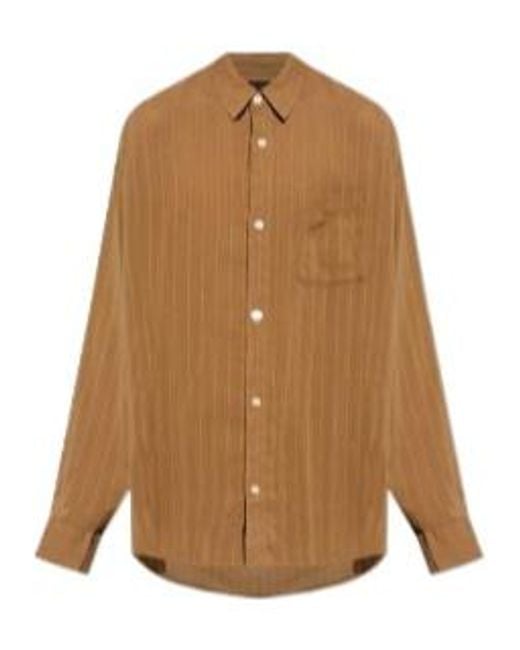 AllSaints Brown Carlyle Textured Shirt