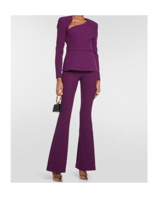 Safiyaa Purple Cutout Detail Top