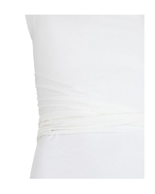 Patou White One-Shoulder Cotton Top