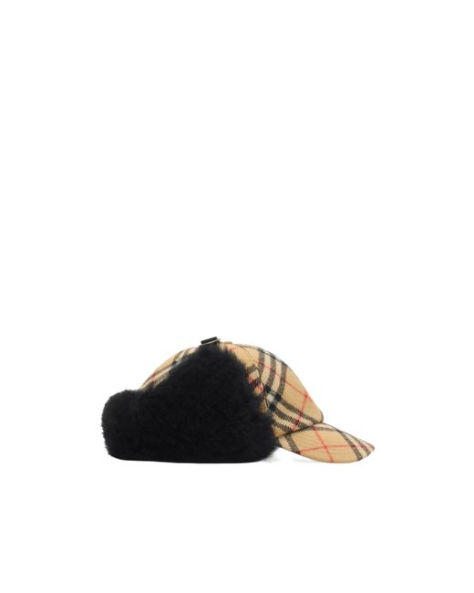 Burberry Multicolor Check Trapper Cap