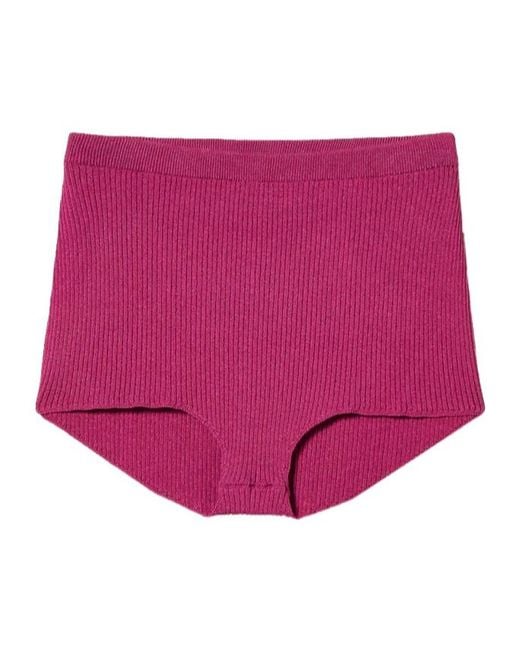 Twinset Pink Knitted Shorts