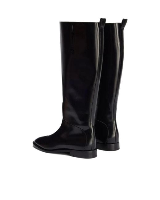 Jil Sander Black Lune Knee-High Boots
