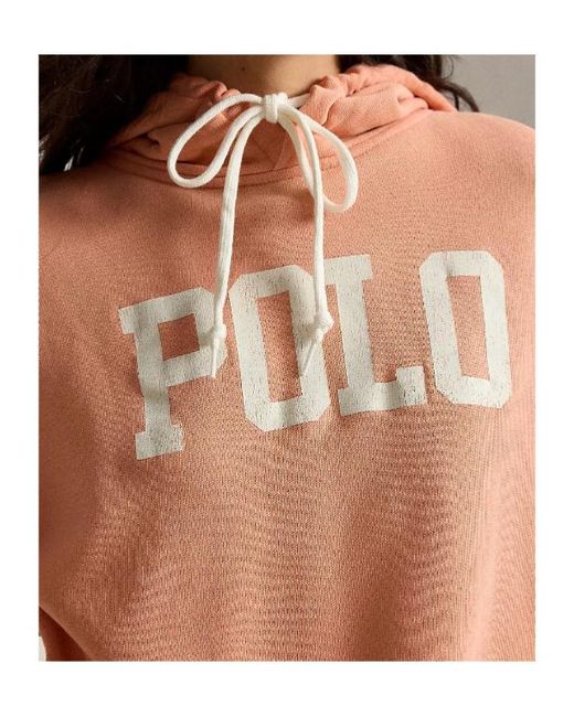 Polo Ralph Lauren Pink Logo Printed Hoodie