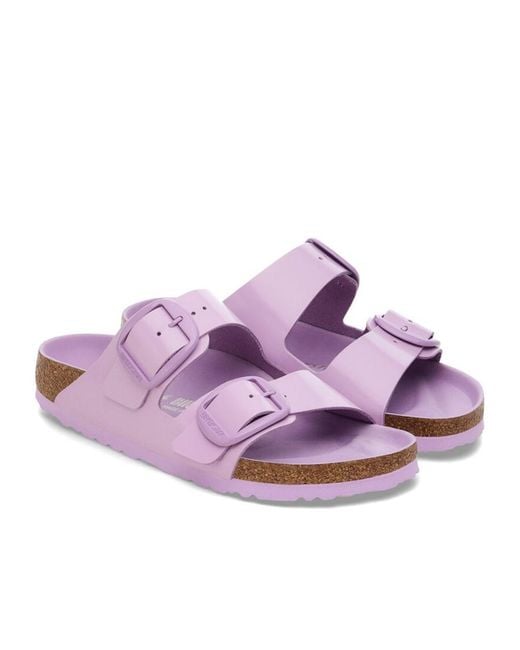 Birkenstock Purple Adjustable Buckled Sandals