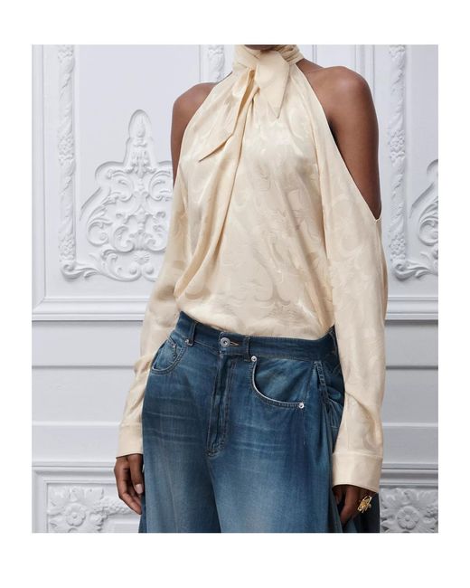 Dior Natural Shoulder-Baring Blouse