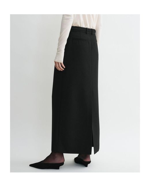 Totême Black Totême Low-Waisted Pencil Skirt