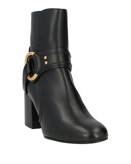 Chloé Black Ankle Boots Calfskin