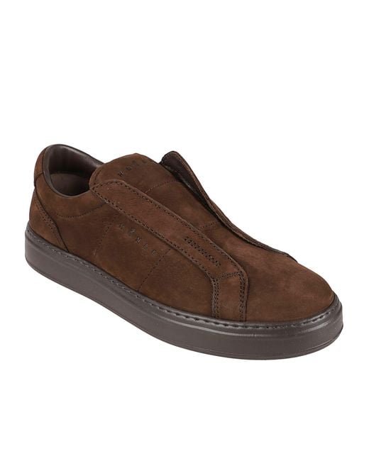Hogan Brown Round-Toe Sneakers for men