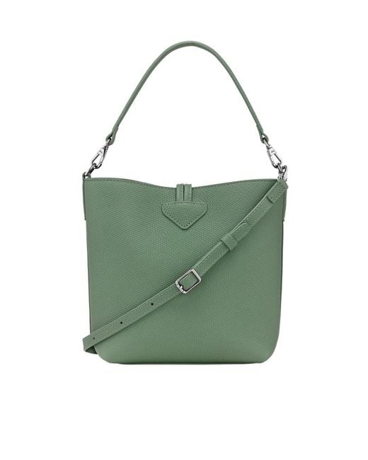 Longchamp Green Le Roseau Xs Bucket Bag