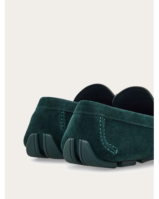 Ferragamo Green Driver With Gancini Ornament for men