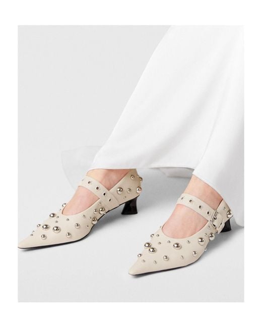 Stella McCartney Natural Elsa Stud-Embellished Pumps