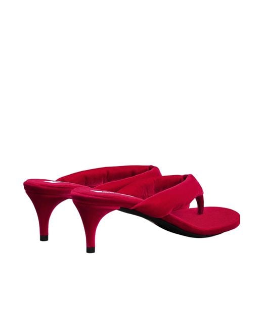 Alaïa Red Alaïa Heeled Thong Mules