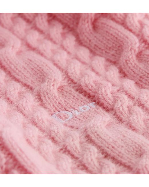 Dior Pink Cable-Knit Sweater for men