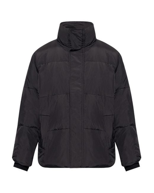 Etudes Studio Blue Polaris Logo-Patch High-Neck Padded Jacket
