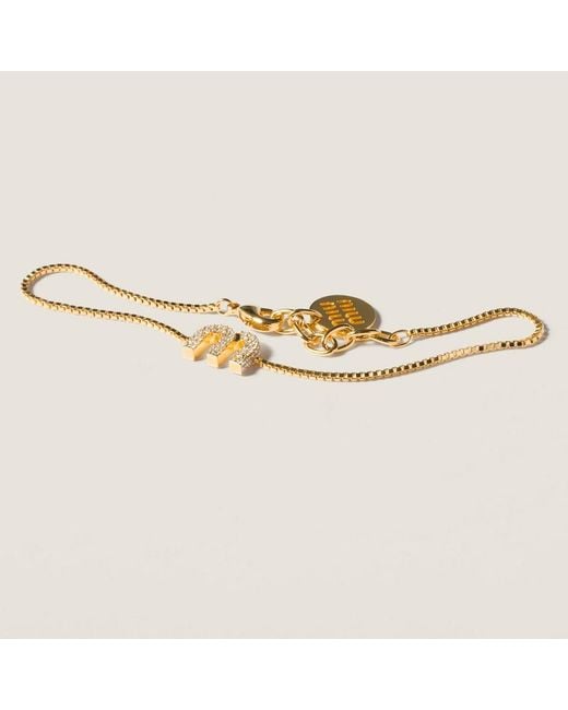 Miu Miu Metallic Embellished Bracelet