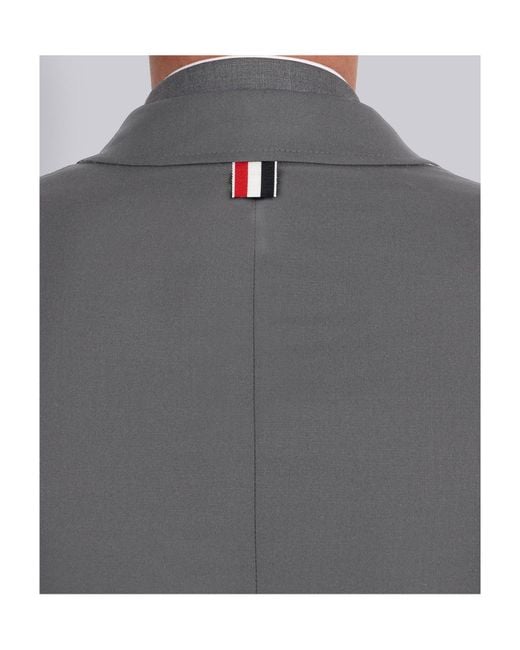 Thom Browne Gray Chesterfield Coat for men