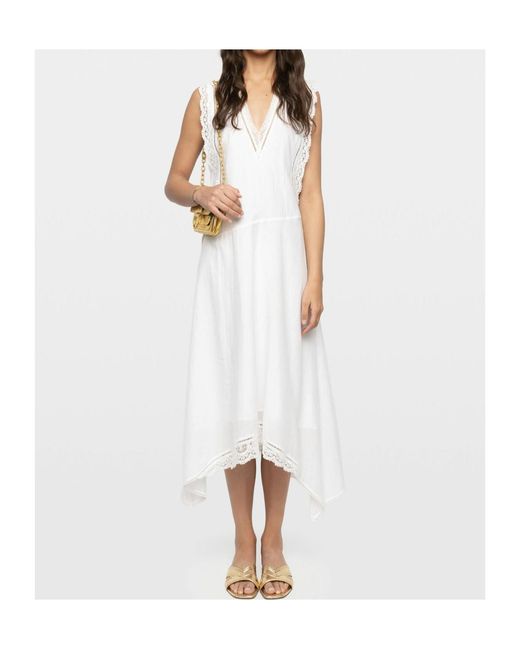 Zadig & Voltaire White Leiluoer Tomboy-Style Dress