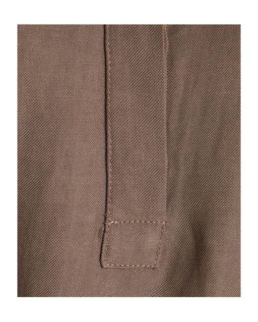 Brunello Cucinelli Brown Minimalist Solid-Color A-Line Skirt