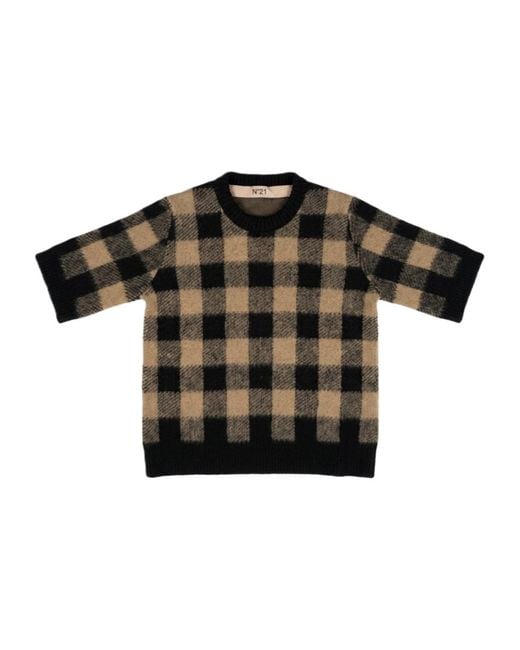 N°21 Black Short-Sleeved Knit Top