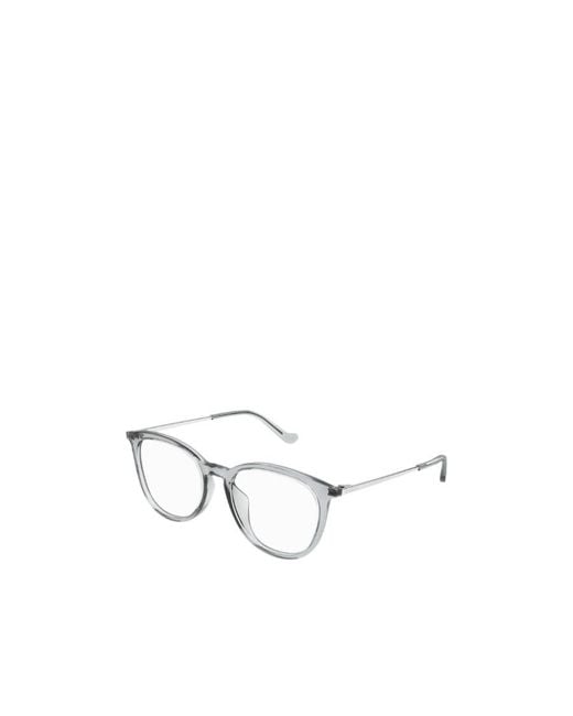 Gucci White Eyewear Round Frame Glasses