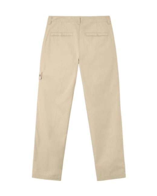 Stone Island Natural Logo-Patch Trousers for men