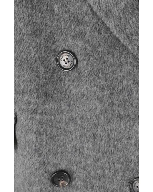 ERMANNO FIRENZE Gray Double-Breasted Zip-Fastening Jacket