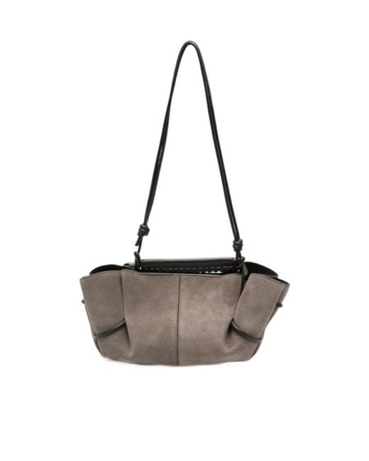 Hereu White Ruched Detail Handbag