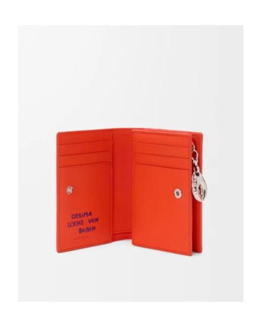 Loewe Red Claw-Shaped Small Wallet