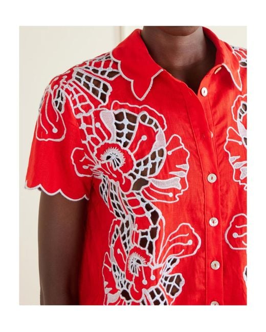 Farm Rio Red Short-Sleeved Shirt