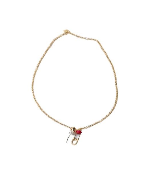 Prada Metallic Chain Link Necklace