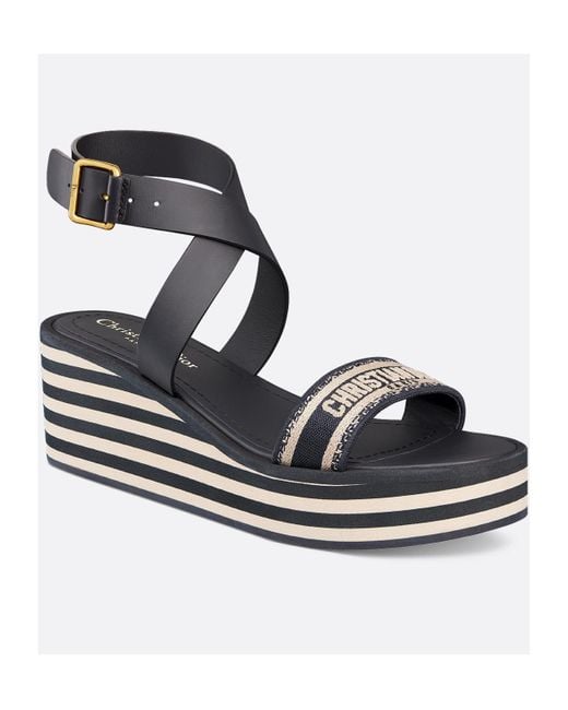 Dior Black Dway Wedge Sandal