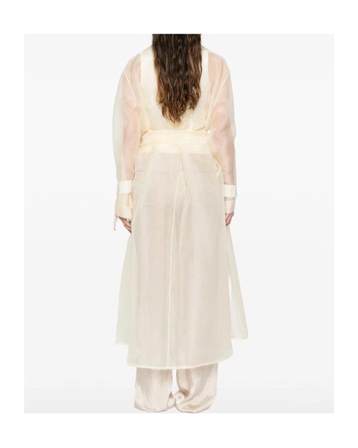 Herno White Long Casual Jacket